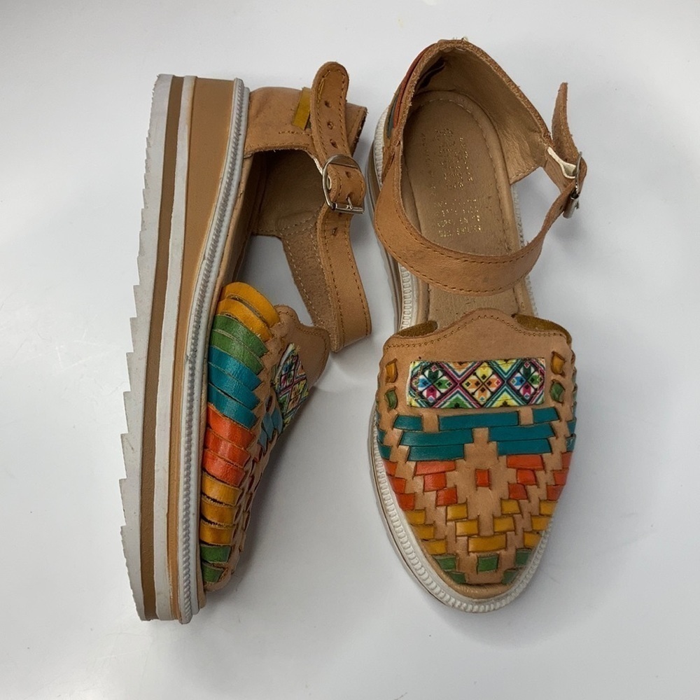 Raguer multi colored platform‎ Huraches size 6